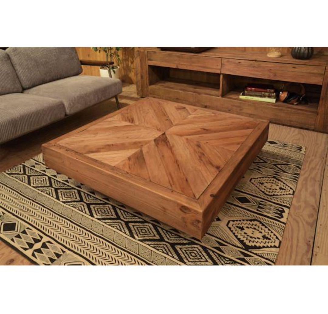 パイン古材 大型センターテーブル 100cm