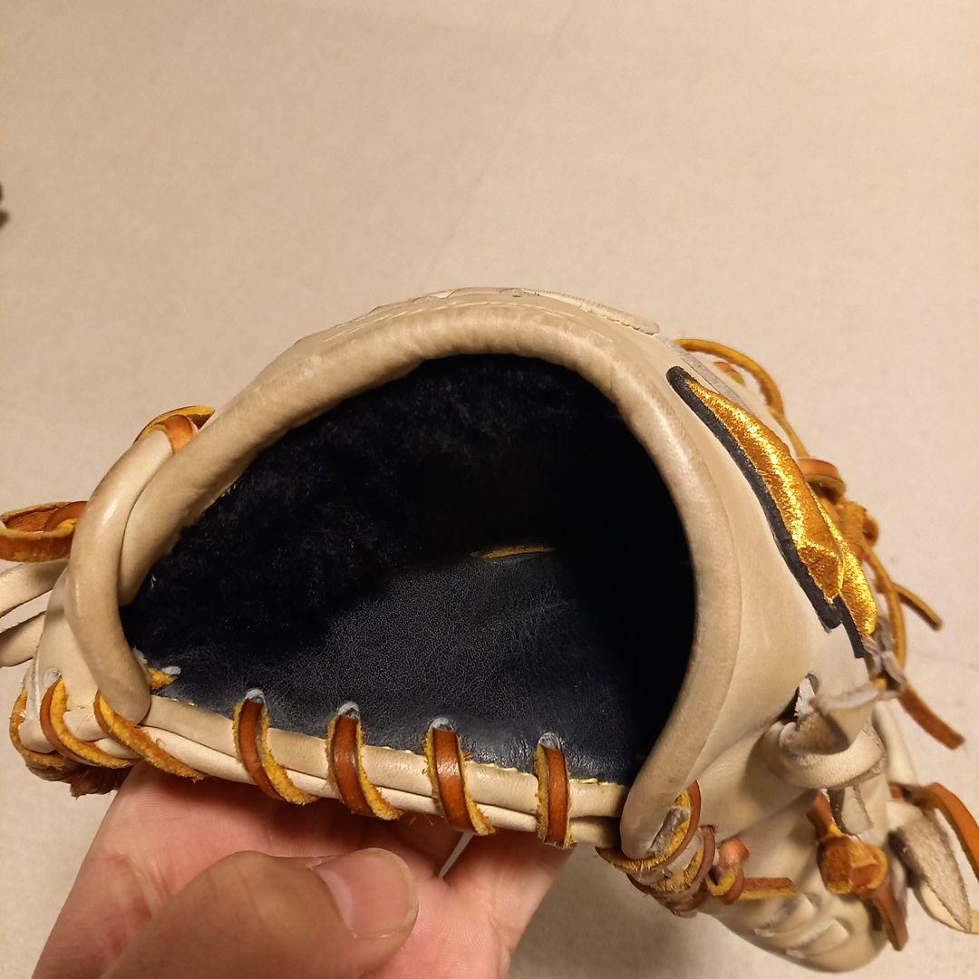 美品　ミズノプロ　硬式　内野手グローブ 　ブロンド