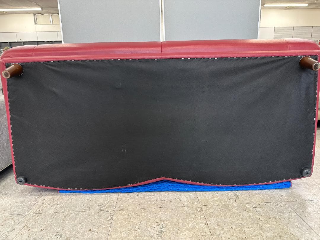 2人掛けソファ　合皮　レッド