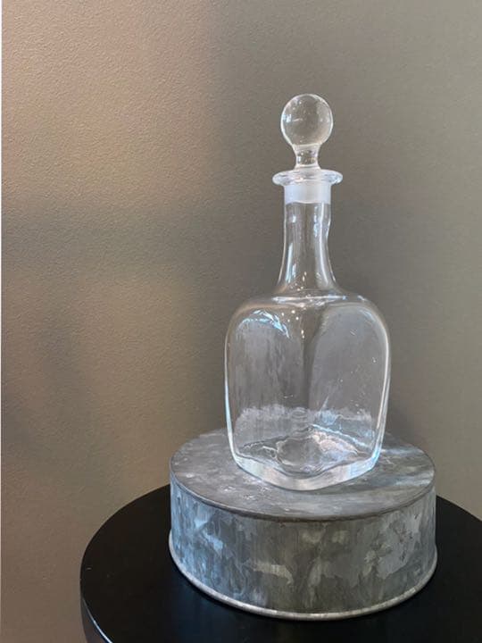 アンティーク ガラス 丸蓋 フラワーベース 小瓶 アンティーク 蓋付