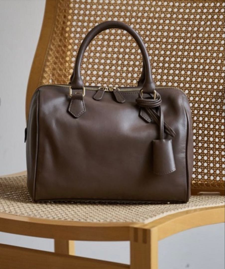 sorWhim Gazetteクロシェットボストンバック茶