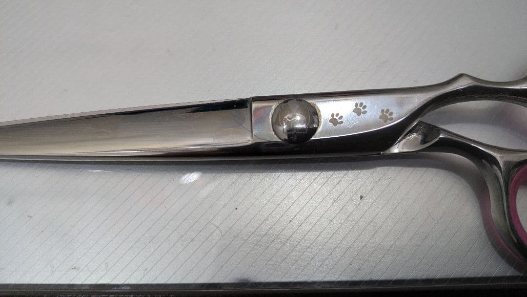 犬用トリミングハサミ チョッキンシザー　 肉球デザイン