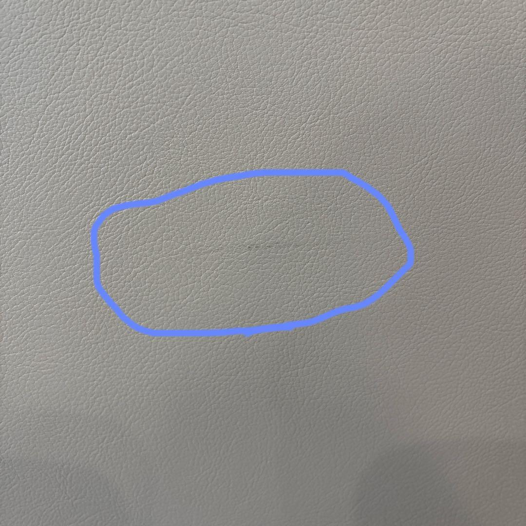 ホワイト合成皮革ロッキングチェア