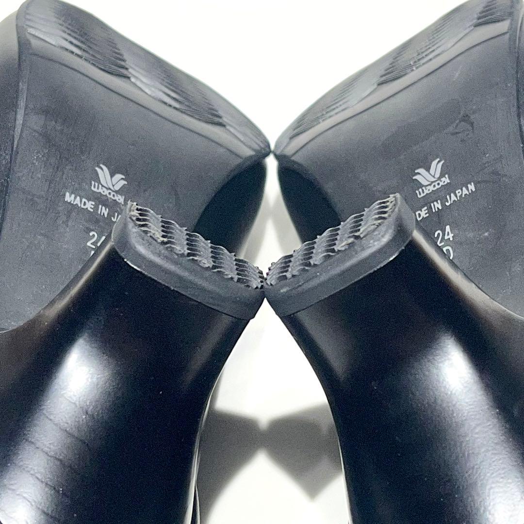 未使用級☆ワコール サクセスウォーク スクエアトゥ 5cmヒールパンプス 24D