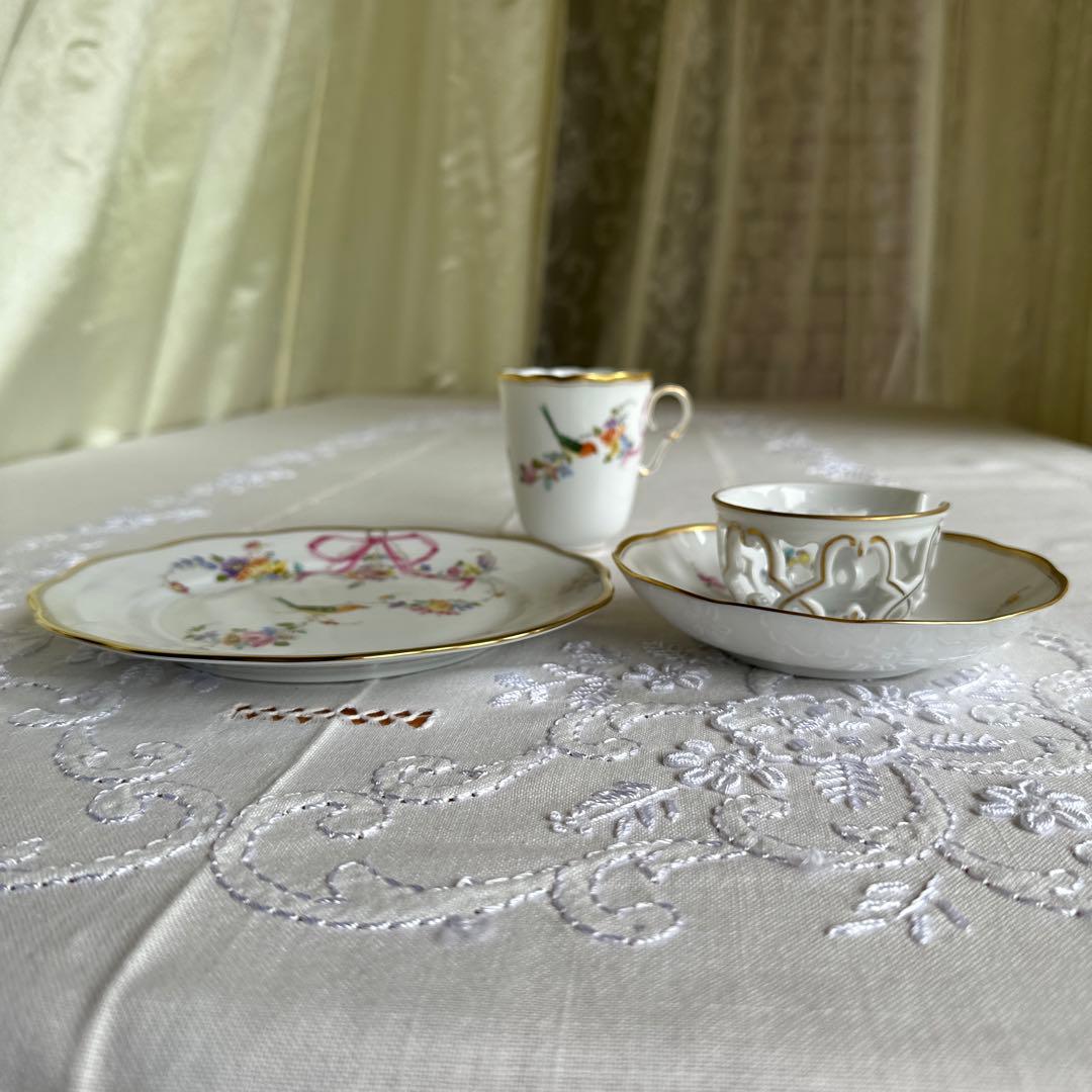 ★ ヘレンド　チョコレートカップ＆ソーサー ・プレート　セット ★ HEREND