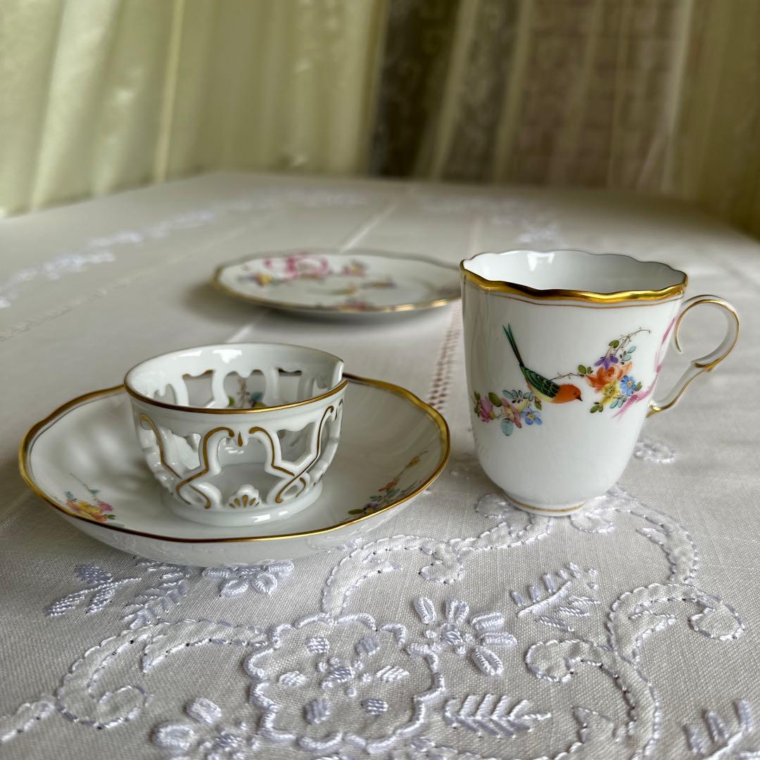 ★ ヘレンド　チョコレートカップ＆ソーサー ・プレート　セット ★ HEREND