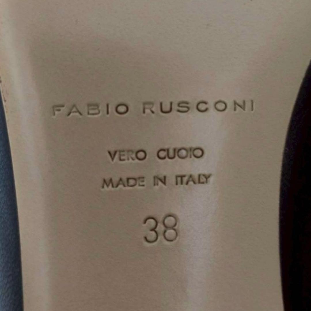 極美品　ファビオスルコーニ　パンプス　ブラック　レザー　ポインテッドトゥ　38