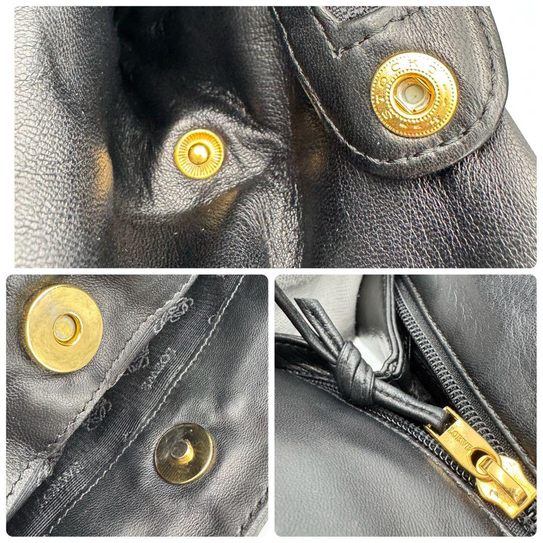 LOEWE ロエベ ナッパレザー トートバッグ ショルダーバッグ A4可 黒