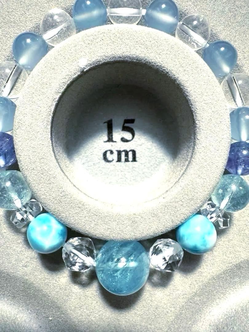 アクアマリン ラリマー タンザナイト シーブルーカルセドニー ブレスレット