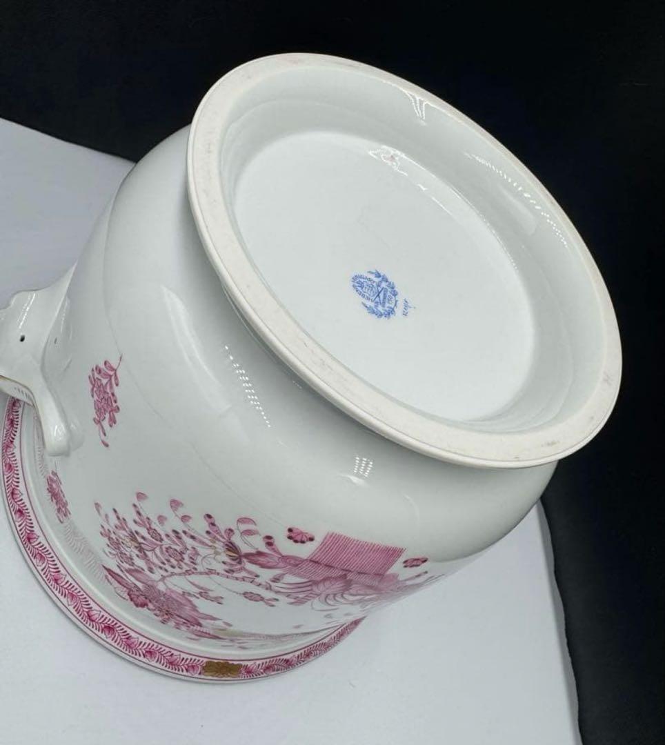 ヴィンテージ ヘレンド　インドの華シリーズ。ピンク。大きな花瓶。鉢。