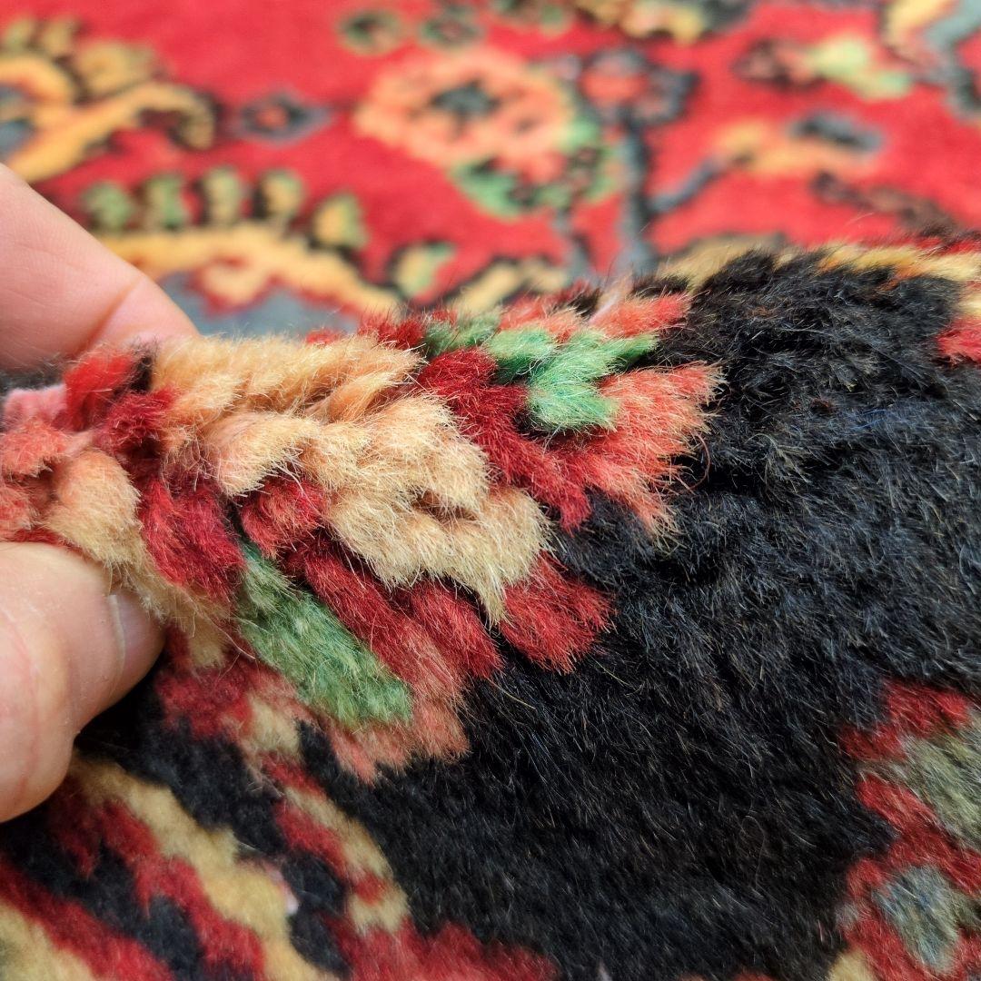 ペルシャ絨毯 298x210 手織り 美術品 草木染 ハマダン産クリーニング済み