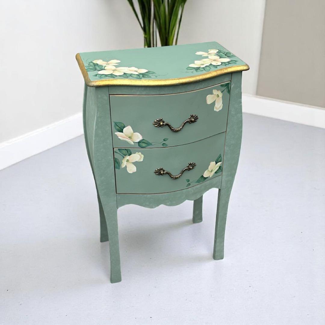 トールペイント ロココ調 コンソール サイドテーブル チェスト