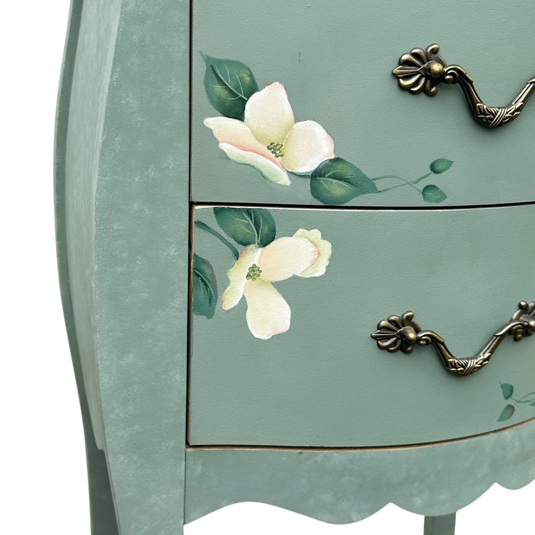 トールペイント ロココ調 コンソール サイドテーブル チェスト