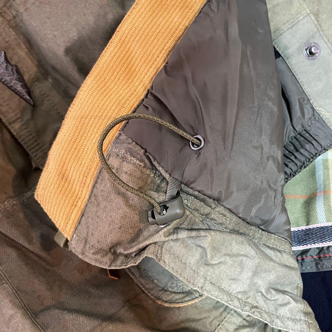 Burtonバートンスキーウェアスノーボードジャケット緑グリーンカーキチェック柄