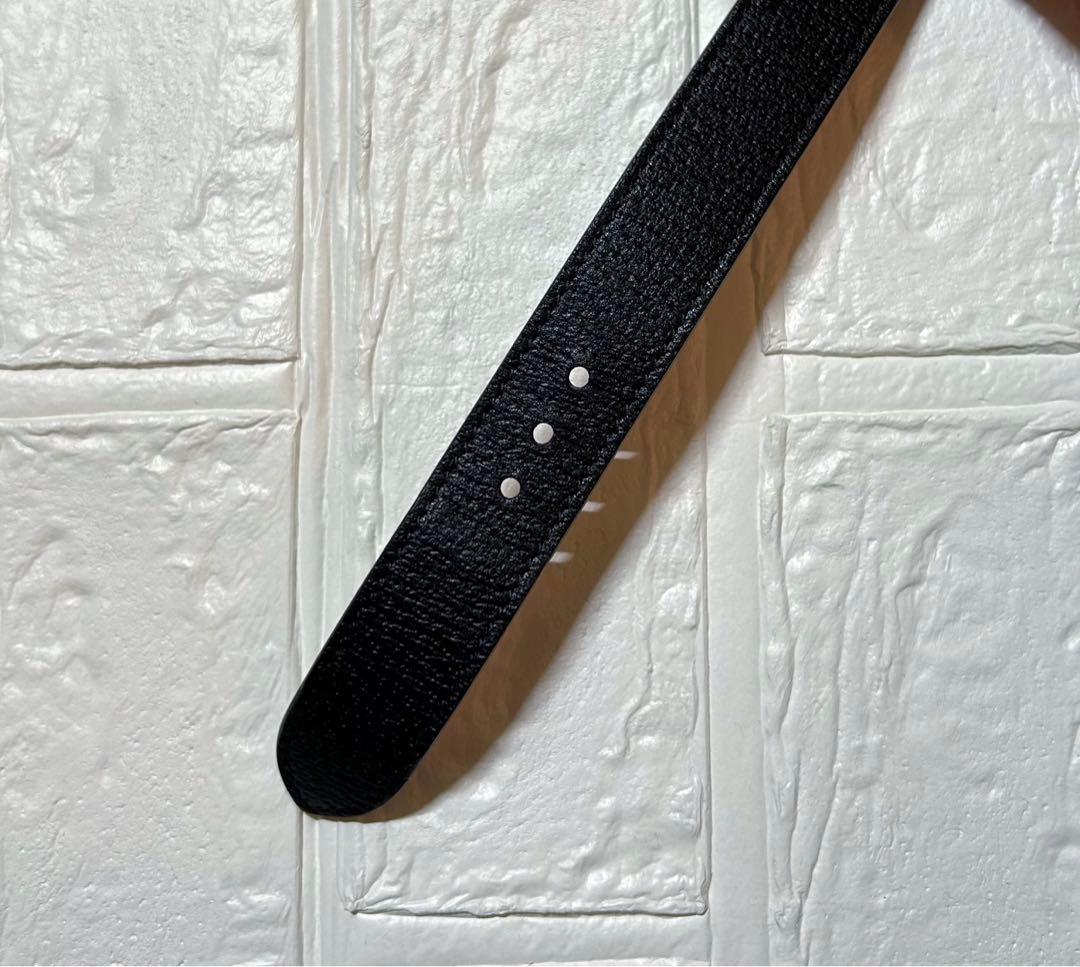 GUCCI ブラック レザー ブレスレット GG グッチ