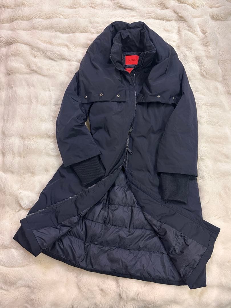 美品❄︎Max Mara MAX&Co. ネイビー ロングコートエクストラウォーム