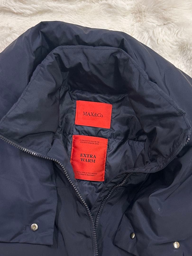 美品❄︎Max Mara MAX&Co. ネイビー ロングコートエクストラウォーム