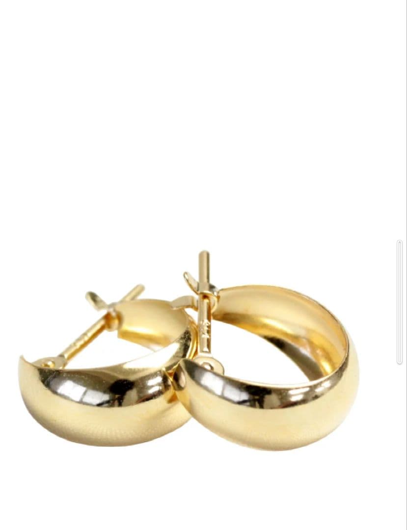 K18 フープピアス 5mm x 10mm