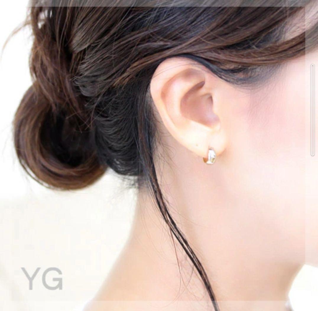 K18 フープピアス 5mm x 10mm