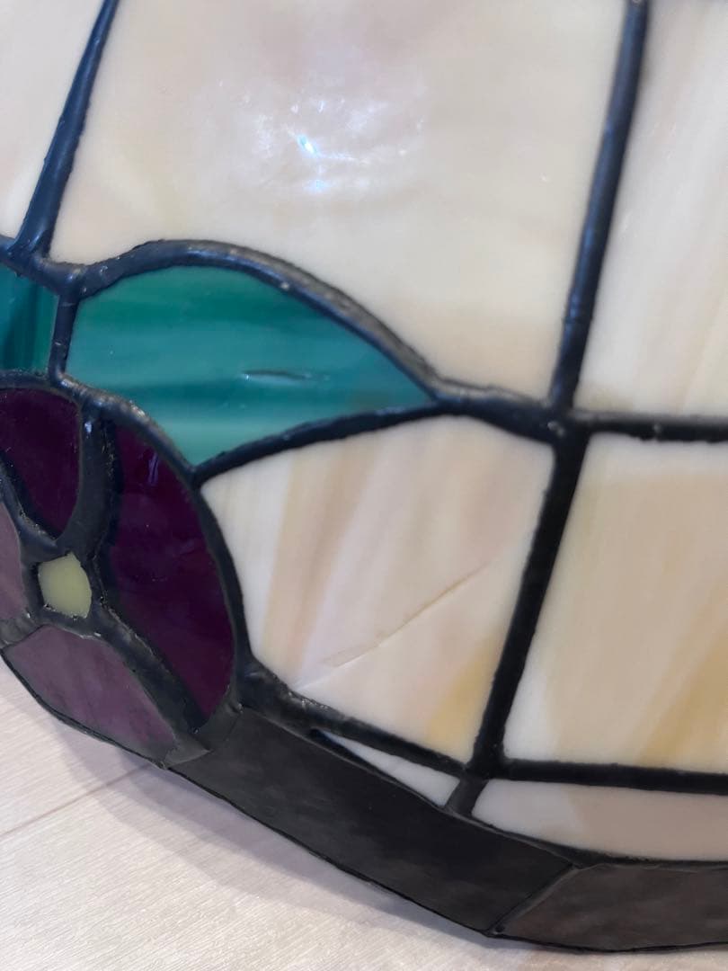 ステンドグラス風　ペンダントライト　照明　昭和レトロ　ステンドグラス