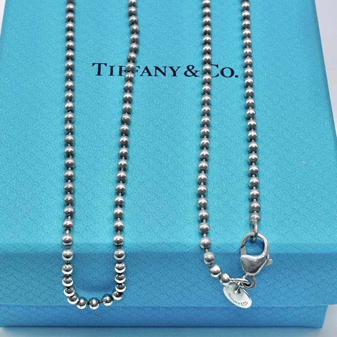 ティファニー　約86cm　ロングボールチェーン　ネックレス　シルバー　美品
