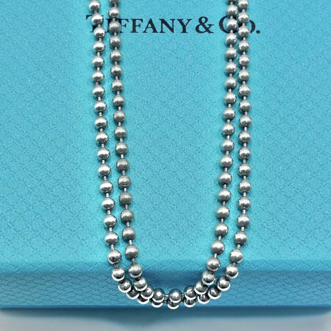 ティファニー　約86cm　ロングボールチェーン　ネックレス　シルバー　美品