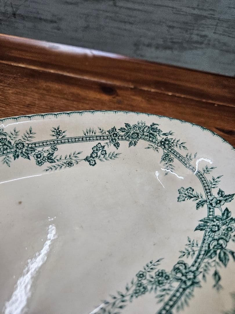 フランスアンティーク オナン窯 ラヴィエ トレイ プレート COPPELIA