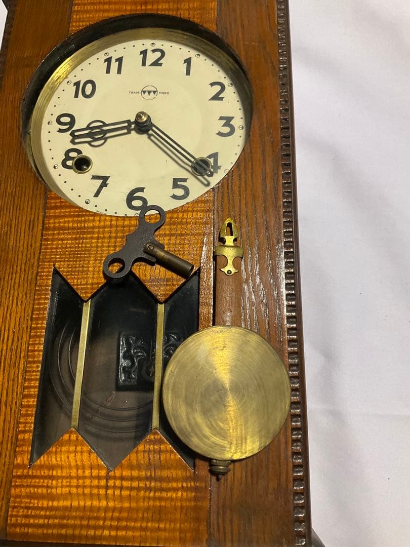 TAKANOSEIMITSUゼンマイ振り子時計 稼動品