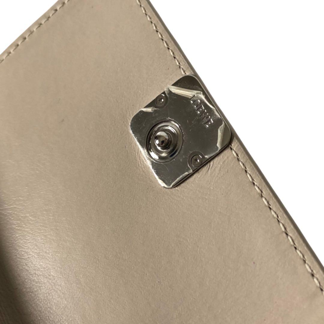 ロエベ　アナグラムバーティカルウォレットグレージュ　三つ折り財布　503