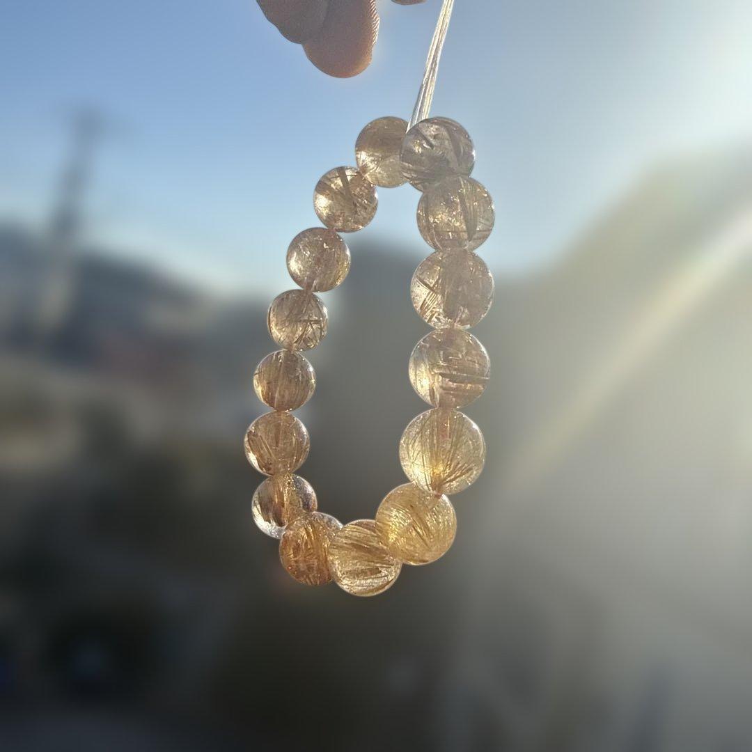 ルチルクォーツ ブレスレット タイチンルチル キャッツアイルチル