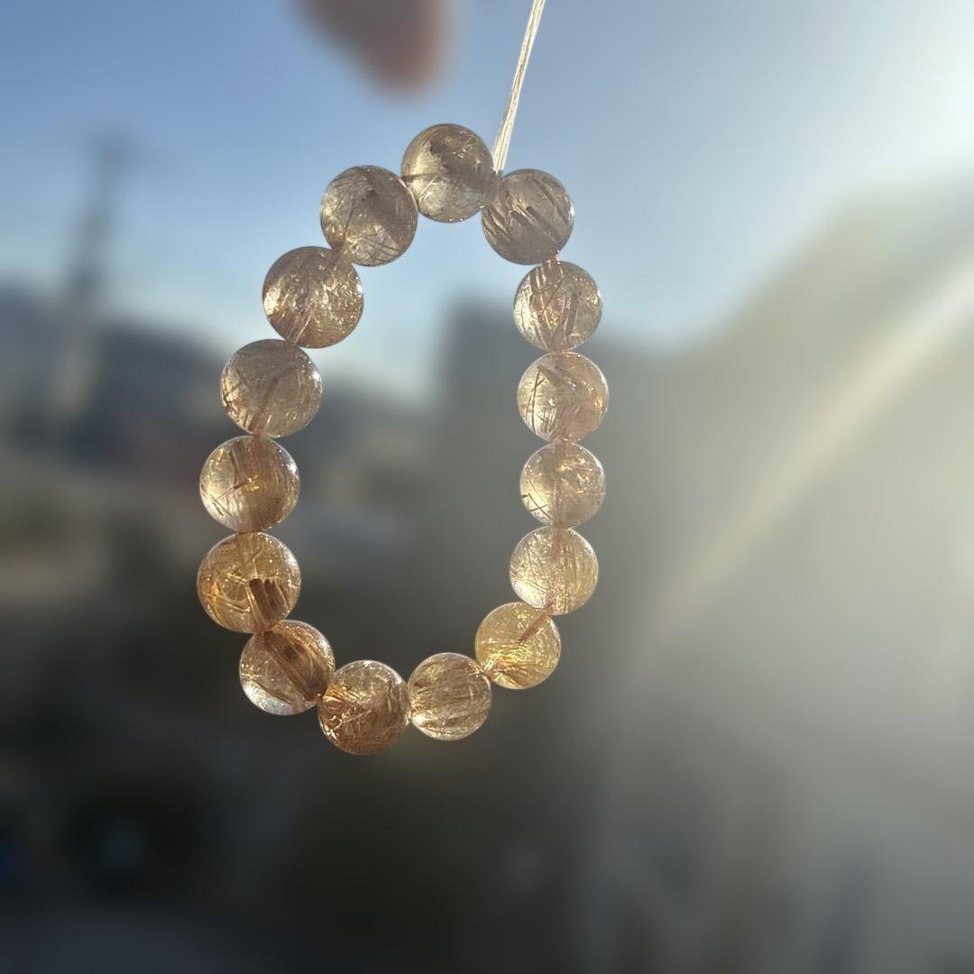 ルチルクォーツ ブレスレット タイチンルチル キャッツアイルチル