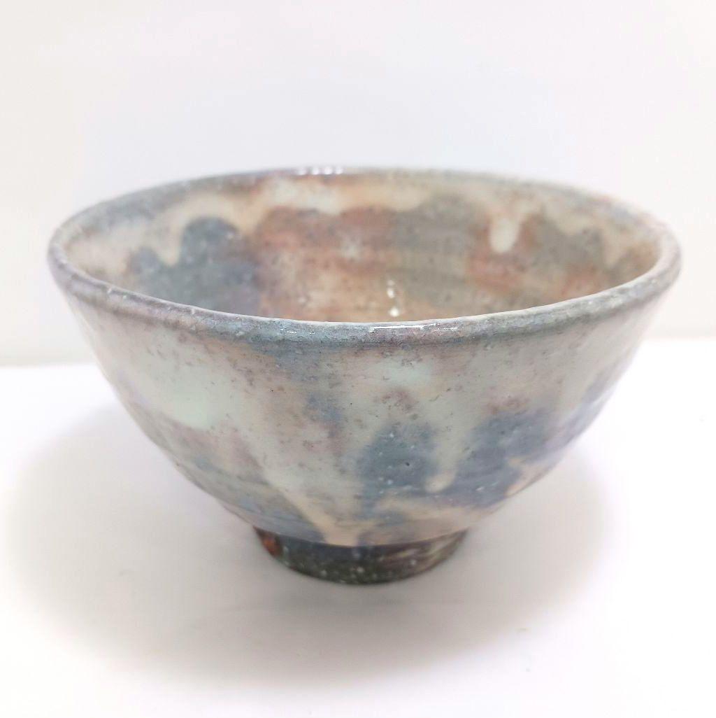 Y3122-95 茶道具 萩焼 椿秀窯 中原国輔 萩茶碗 共箱　　#9