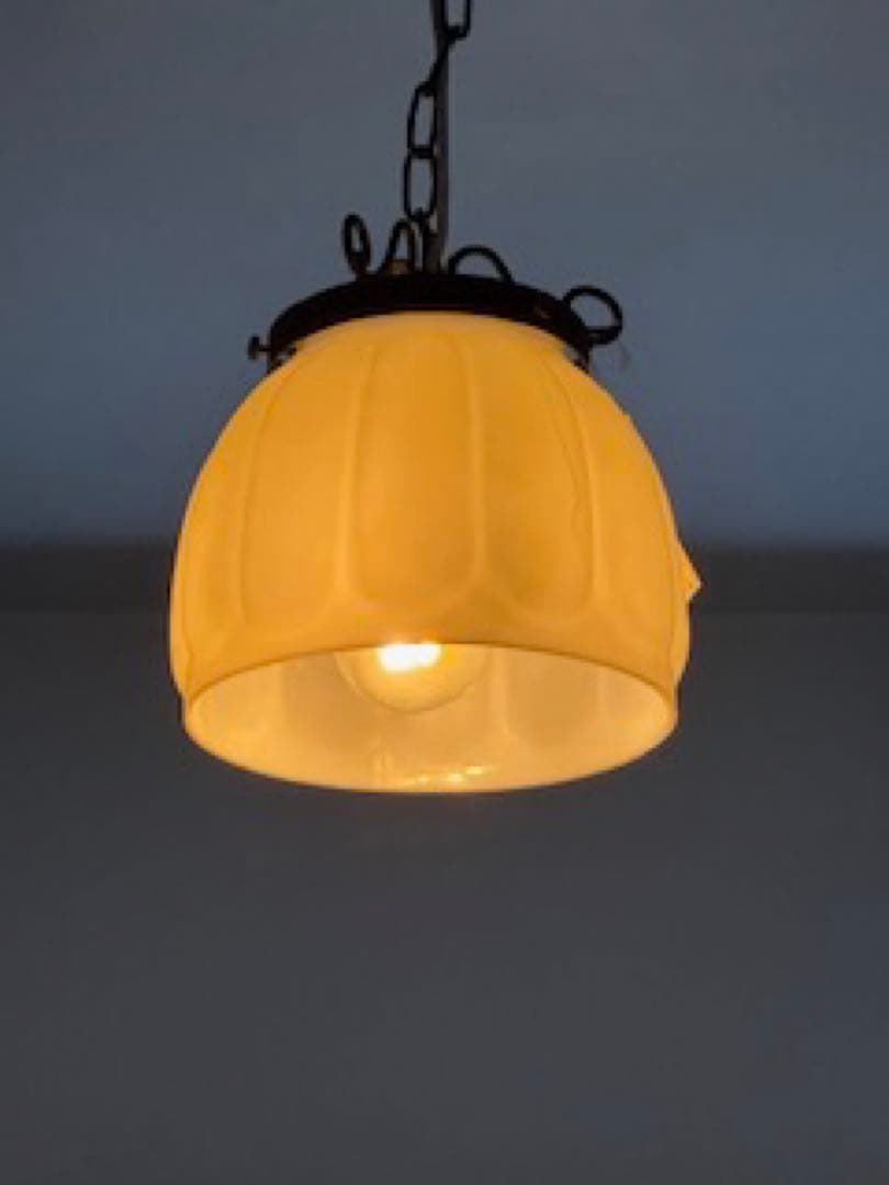 *️⃣プロフ必読*️⃣ライン有り❣️アンティークフランスガラスランプ