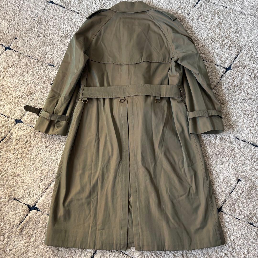 【極美品✨】バーバリー　トレンチコート　玉虫色　ロング　ベルト　ノバチェック　Ｌ