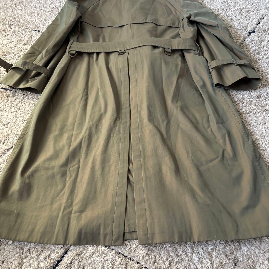 【極美品✨】バーバリー　トレンチコート　玉虫色　ロング　ベルト　ノバチェック　Ｌ