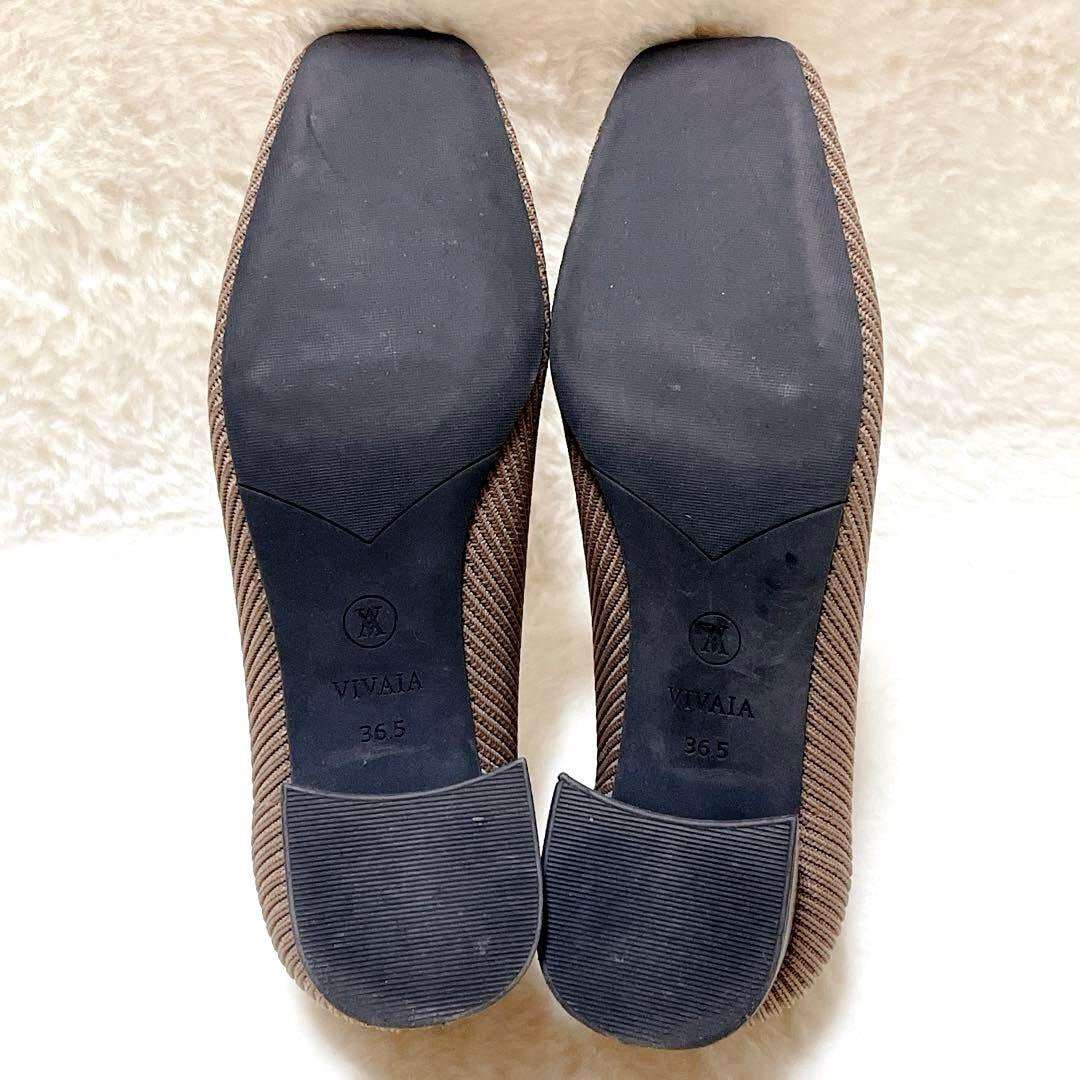 【美品】VIVAIA ビバイア　パンプス　スクエアトゥ ブラウン