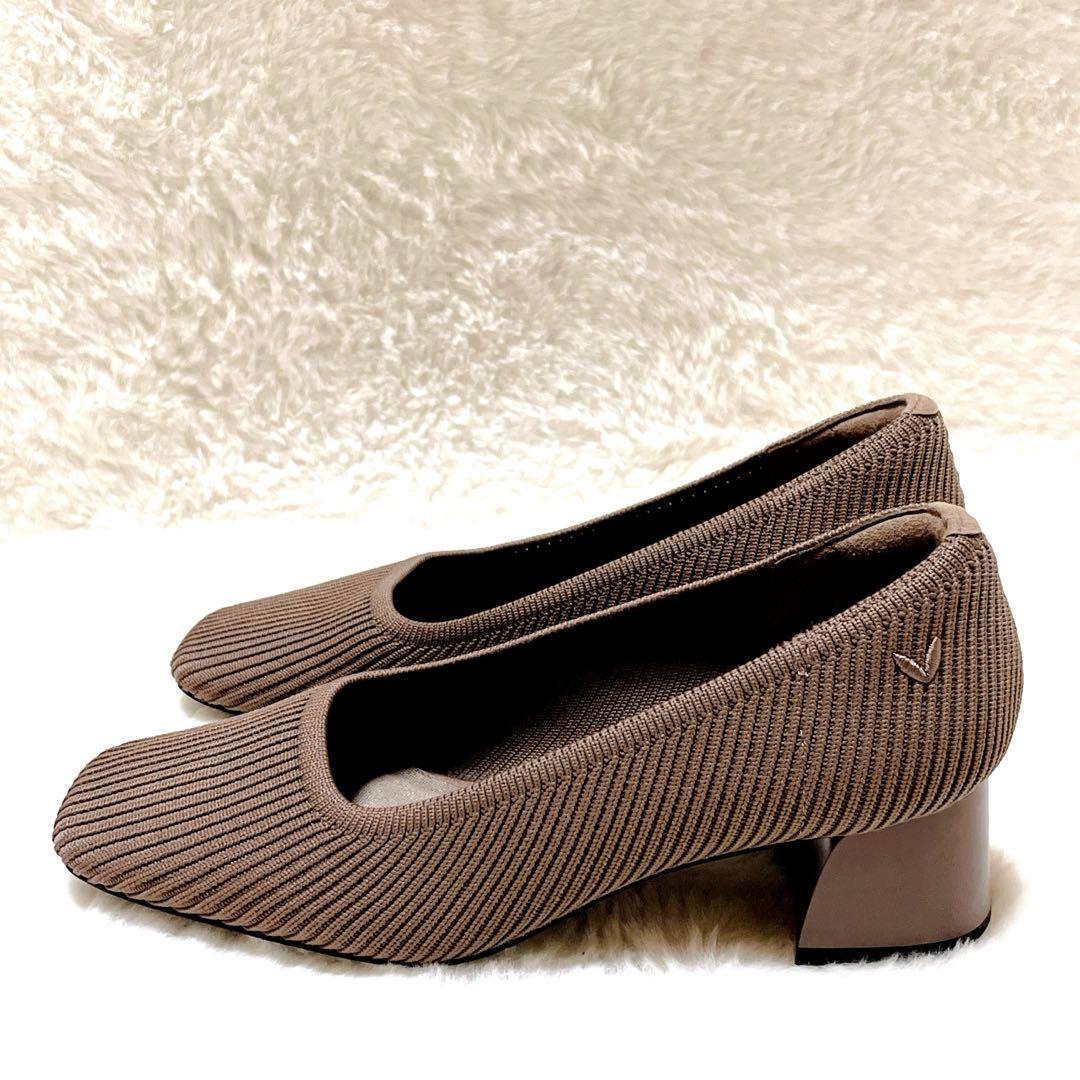 【美品】VIVAIA ビバイア　パンプス　スクエアトゥ ブラウン