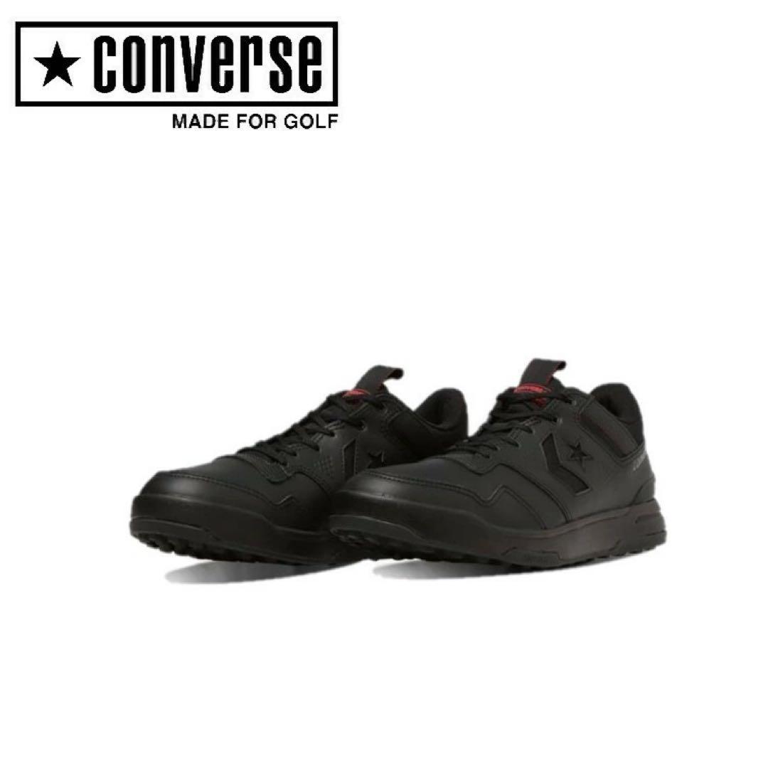 新品 23.5 黒 ブリーフィング ゴルフ シューズ コンバース コラボ レア