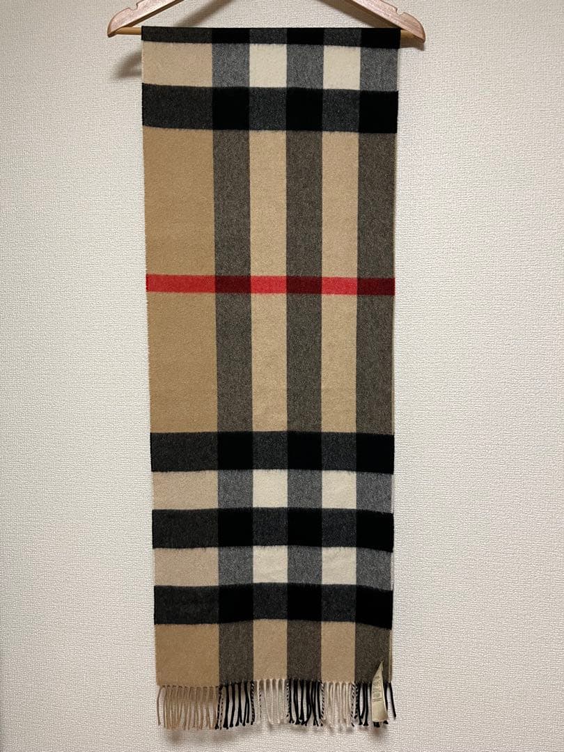 BURBERRY　バーバリー　マフラー　カシミア100％　大判マフラー　キャメル