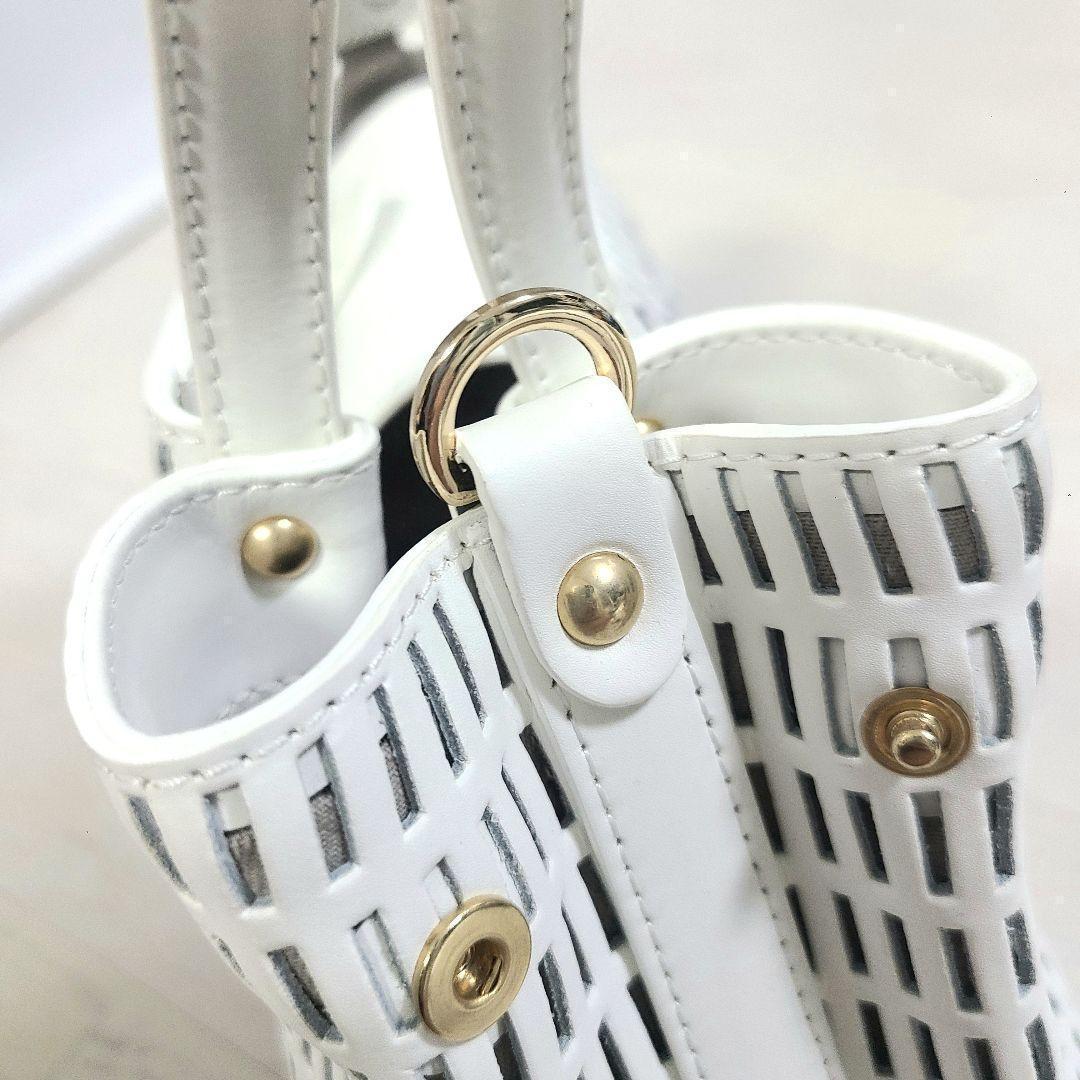 バーニーズニューヨーク トートバッグ 2way ショルダーバッグ ホワイト