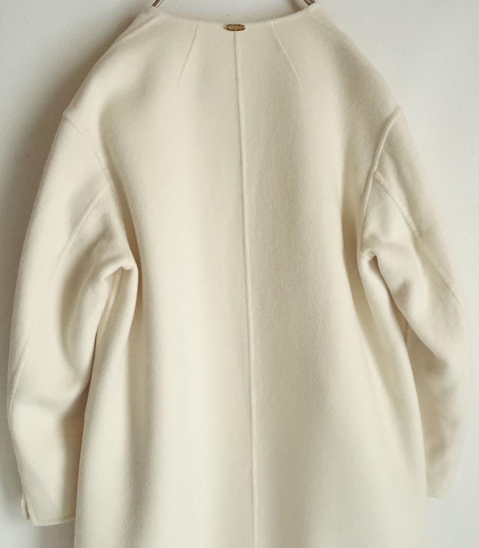 美品ドゥーズィエムクラス☆victorianリバーロングノーカラーコート38