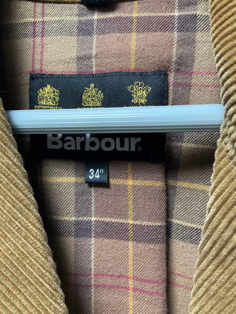 Barbour ベージュ ダブルブレスト トレンチコート 34\"