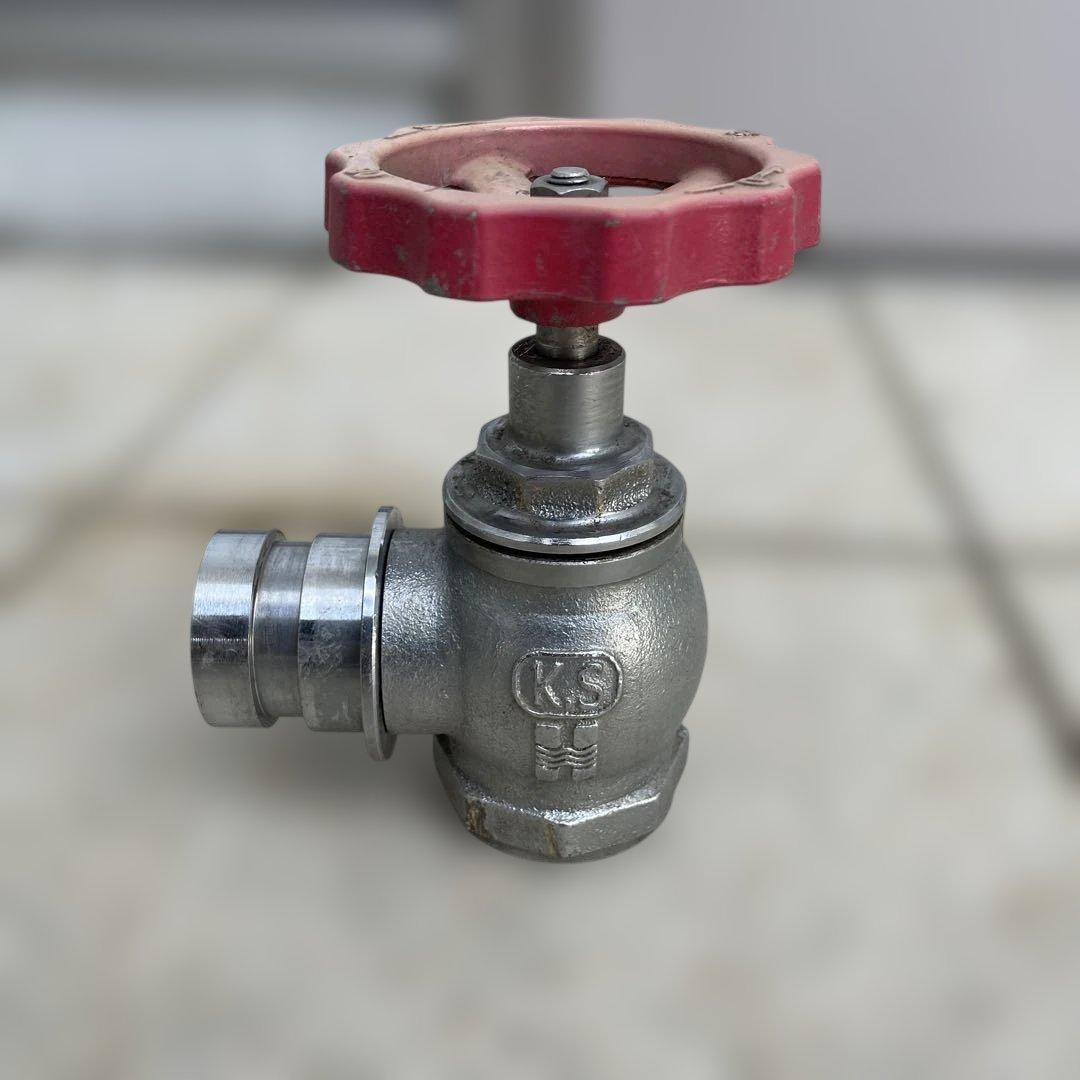 金属製ボールバルブ 40mm 赤ハンドル