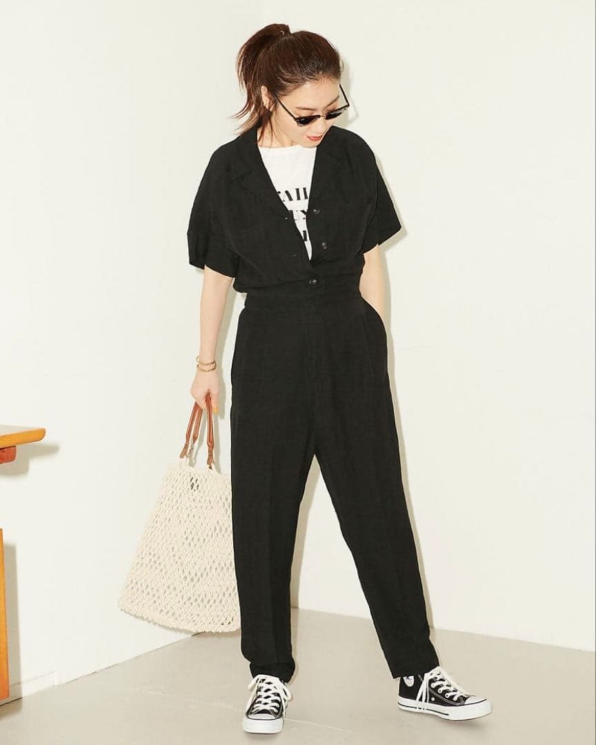 Rouge vif la cle 東原妙子コラボ リネン混ジャンプスーツ 美品