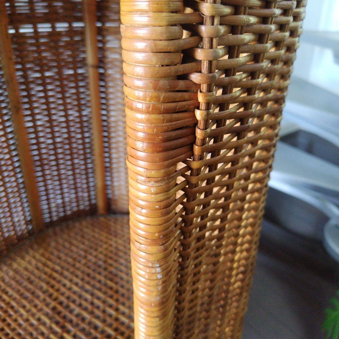 美品です！レトロ ラタン キャビネット 飾り棚 ガラス別売り