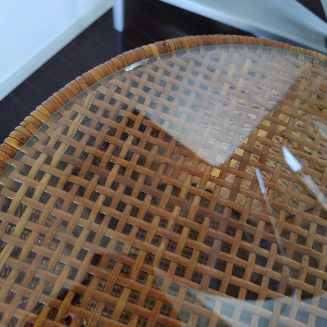 美品です！レトロ ラタン キャビネット 飾り棚 ガラス別売り