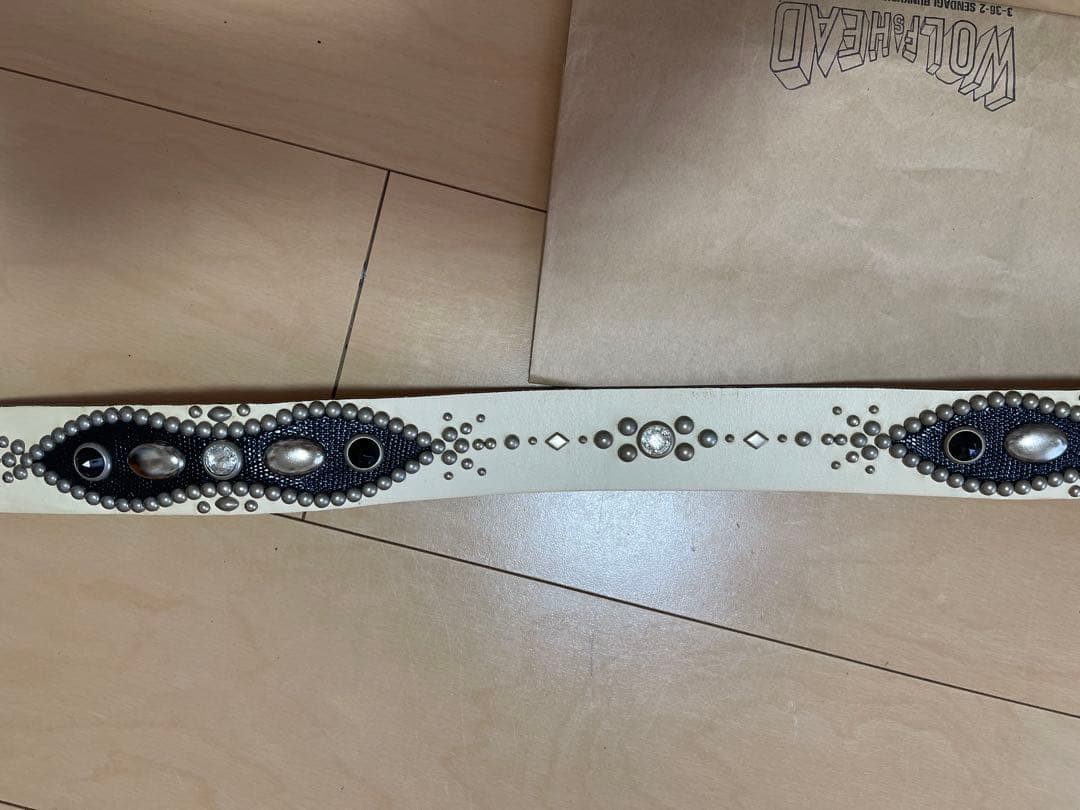 ウルフズヘッドスタッズベルト瓢箪柄　幹田氏