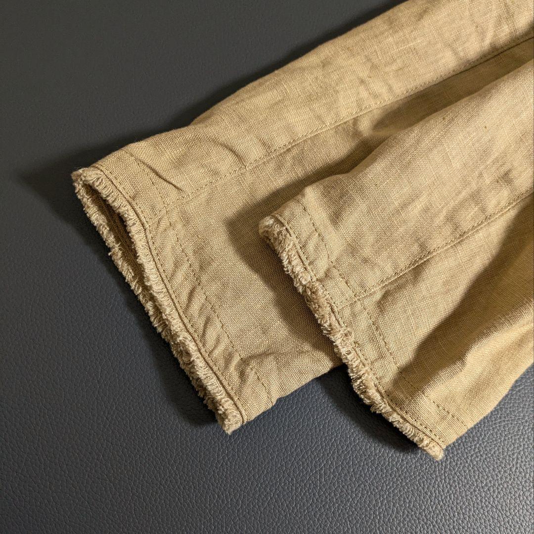 nalu nanea ／日本製 定価5万円 リネン ステンカラーコートキャメル