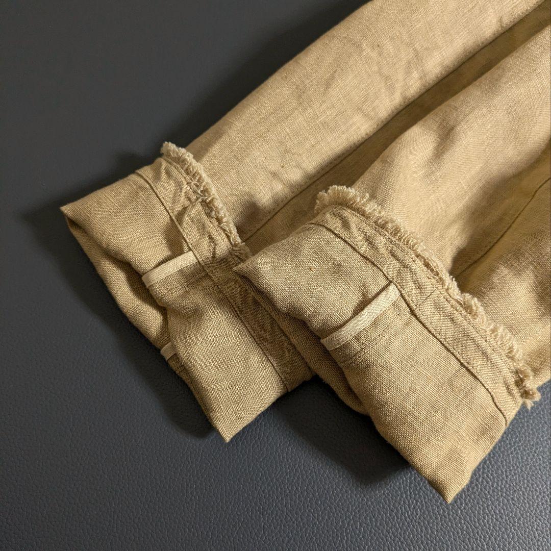 nalu nanea ／日本製 定価5万円 リネン ステンカラーコートキャメル