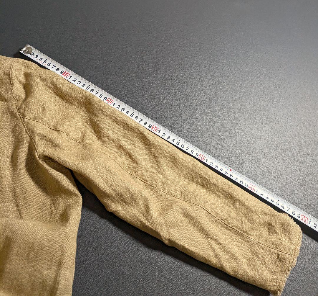 nalu nanea ／日本製 定価5万円 リネン ステンカラーコートキャメル